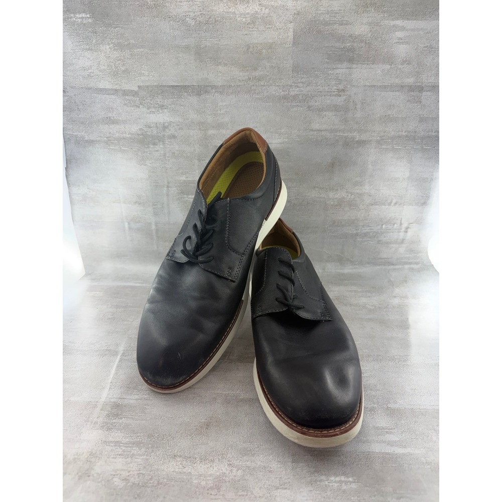 Florsheim Flexsole Comfortech Black Leather Derby Shoes Men Sz 10.5W 14440-008